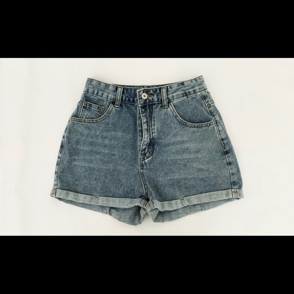 Rolled Hem Denim Shorts. Size small. From Shien.